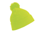 Result Childrens/Kids Winter Essentials Pom Pom Beanie (Fluorescent Yellow) - BC5491