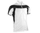 Spiro Mens Bikewear Full Zip Performance Jacket (White/Black) - BC5515