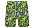 Regatta Mens Loras Palm Print Swim Shorts (Sharp Green) - RG8736