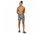 Regatta Mens Loras Tropical Swim Shorts (Navy) - RG8901