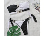 2 Pcs/Set Beach Bikini Set Set Water Sports Clothes-Black