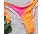 2 Pcs/Set Beach Bikini Set Set Water Sports Clothes-Orange