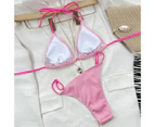 2 Pcs/Set Beach Bikini Set Set Water Sports Clothes-Pink