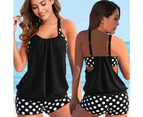 1 Set Women Swimsuit with Bathing Suit Vacation Clothes-Black