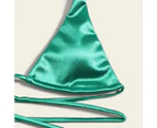 2 Pcs/Set Women Bikini Set Suit Water Sports Clothes-Green
