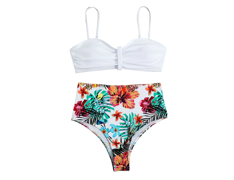 2 Pcs/Set Women Bikini Set Suit Water Sports Clothes-White