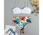 2 Pcs/Set Women Bikini Set Suit Water Sports Clothes-White