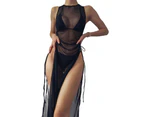 3 Pcs/Set Women Bikini Cover Set Water Sports Clothes-Black