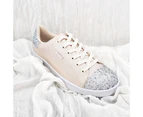 holster Fashion - Stardust - Champagne - Comfort Vegan Lace-up Glitter Sneaker