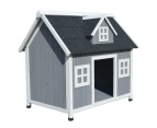 YES4PETS Grey Large Timber Pet Dog Puppy Wooden Cabin  Kennel Timber House