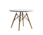 Simple White Color Round Coffee Table 80cm