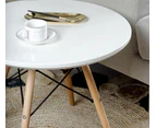Simple White Color Round Coffee Table 80cm