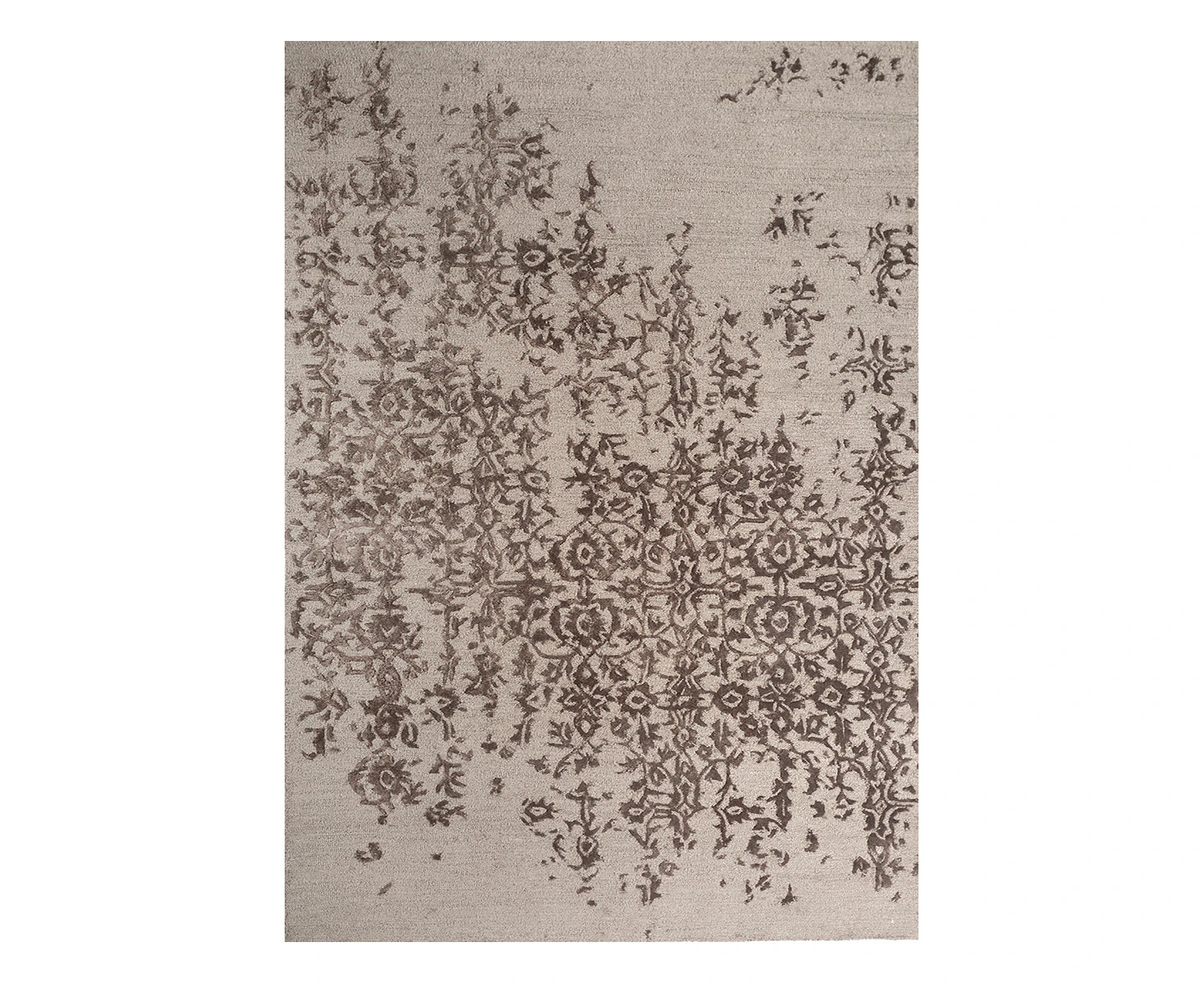 Live It Elmer Hand-Tufted Viscose and Wool Floral Liquorice Rug- 160x240cm - Coffee/Liquorice