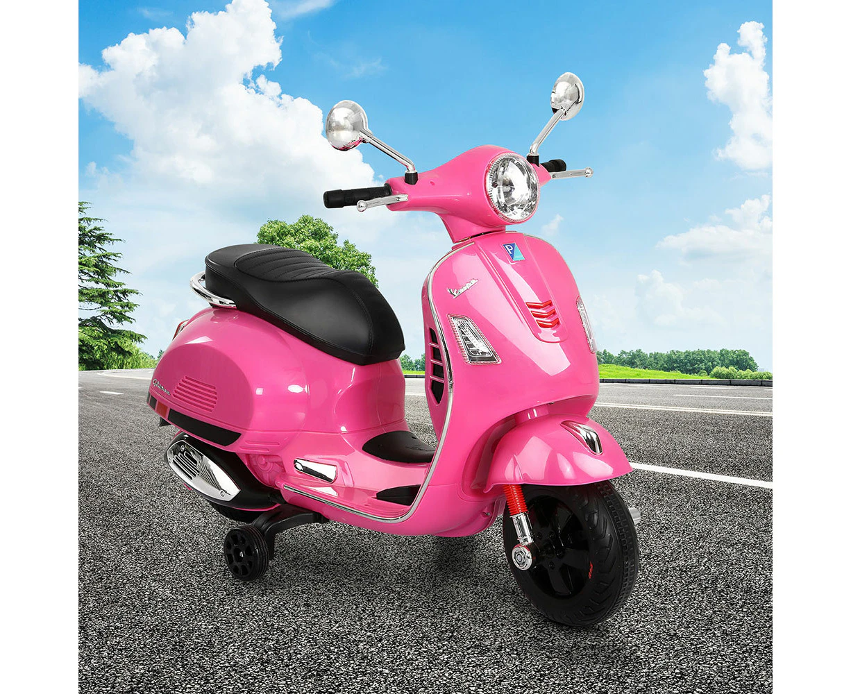 Kids Electric Ride On Car Motorcycle Motorbike Vespa Licensed GTS Pink