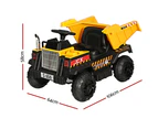 Rigo Kids Electric Ride On Car Dumptruck Loader Toy Cars 12V Yellow