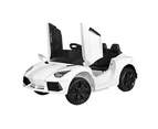 Rigo Kids Electric Ride On Car Ferrari-Inspired Toy Cars Remote 12V White