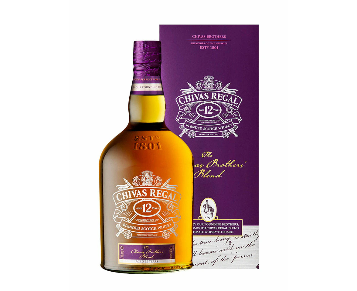 Chivas Regal 12 Year Old Brother's Blend Blended Scotch Whisky 1l