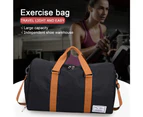 Sports Gym Bag With Shoe Compartment&Wet Pocket,Travel Duffel Bag,Weekend Bag,Black