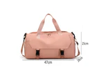 Small Gym Bag Sports Travel Duffel Bags Weekender Overnight Bag With Wet Pocket And Shoes Compartment,Pink