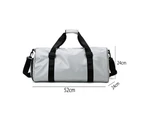 Small Gym Bag, Workout Bag For Sports And Weekend Getaway, With Shoe And Wet Clothes Compartments,Silver Gray