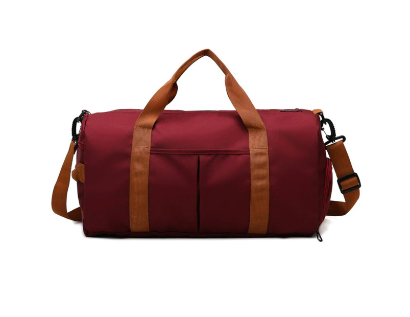 Travel Tote Bag, Weekender Bag For Swim Sports Gym Bag,Claret