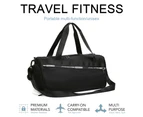 Gym Bag, Small Duffel Bag For Sports, Gyms And Weekend Getaway,Classic Black