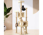 Alopet Cat Tree Scratching Post Scratcher Tower Wood Condo House Bed Large 190CM - Beige