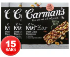 3 x 160g Carman's Nut Dark Choc Espresso Bars Pack of 5