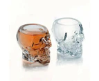 Don Vassie Skull Decanter Set with 4 Shot Skull Glasses and Round Wooden Base