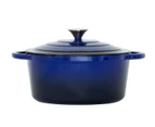 Healthy Choice 4.7L Enamelled Cast Iron French Oven Casserole - Blue