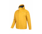 Mountain Warehouse Mens Waterproof Jacket Lightweight Zip Pockets Cagoule Coat - Yellow