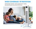 ADVWIN Tower Fan Portable Oscillating Bladeless with 3 Speeds, Timer and Remote Control, White