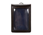 Leathers IDs Badge Holder Work Card Case Sleeve Clear Bank Credit Card Holder Clear Window Card Protector Pouch Durable-shape-black single card