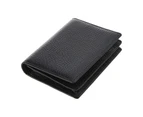 Men Black Leather Expandable Credit Card ID Business Cards Holder Wallet for Cas-Color-Black