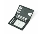 Men Slim PU Leather Credit Card Driver License Holder Cards for Case Pocket Wall-Color-Black