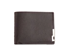 Men Short Wallet PU Leather Bifold Wallet Slim Credit Card Holder Coin Purses Business Wallet for Men-Color-brown