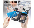 Phone Card Holder Adhesive Stick On Credit Card Pocket Perfect for Business Travel Students and Explorers-Color-Black