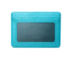 Slim Card Holder Wallet Business Credit Cards Money Case PU Leather Coin Purse for Women Men-Color-Blue