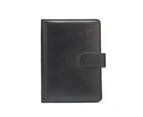 RFID Blocking PU Leather Travel Passport Holder with Credit Card Holder Wallet Protector Cover for Men Women-Color-Black