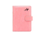 RFID Blocking PU Leather Travel Passport Holder with Credit Card Holder Wallet Protector Cover for Men Women-Color-Red