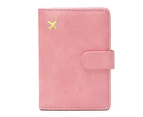 PU Leather RFID Blocking Passport Holder Covers Travel Credit Card Wallet for Women Men Passport Cover-Color-Red