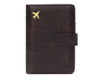PU Leather RFID Blocking Passport Holder Covers Travel Credit Card Wallet for Women Men Passport Cover-Color-coffee
