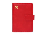PU Leather RFID Blocking Passport Holder Covers Travel Credit Card Wallet for Women Men Passport Cover-Color-Black