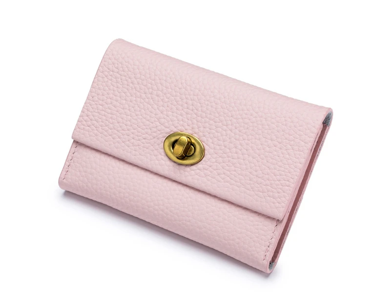 PU Wallet Women Men Short Small Wallets Mini Purse Card Holder Money Bag Coin Pocket-Color-Pink