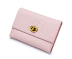 PU Wallet Women Men Short Small Wallets Mini Purse Card Holder Money Bag Coin Pocket-Color-Khaki