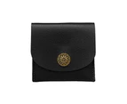 Retro Style Mini Short Wallet Slim and Portable PU Card Holder Money Bag Purse for Coins and Bills-Color-Black