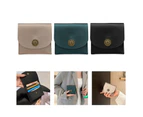 Retro Style Mini Short Wallet Slim and Portable PU Card Holder Money Bag Purse for Coins and Bills-Color-Gold