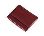 RFIDBlocking Bank Credit Holder Waterproof Card Holder Pocket Slim Card Wallet Multi-Slot Purse Wallet for Women Men-Color-Claret