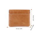 RFIDBlocking Bank Credit Holder Waterproof Card Holder Pocket Slim Card Wallet Multi-Slot Purse Wallet for Women Men-Color-brown