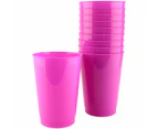Fuchsia Pink Plastic Reusable Cups 380ml (Pack of 10)